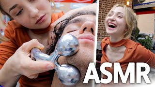 SLEEP ASMR HEAD MASSAGE  Beautiful Female Barber Did A Great Massage [upl. by Nicholas]