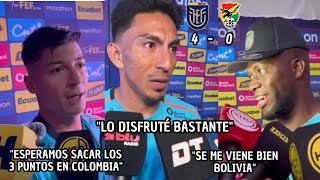 Palabras de los jugadores de Ecuador tras la goleada contra Bolivia [upl. by Eichman940]