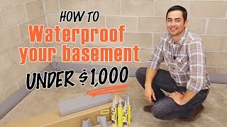 How to Waterproof a Basement  DIY SquidGee Dry System [upl. by Foote]