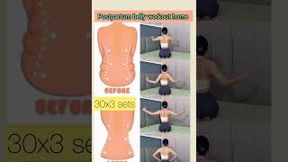 Postpartum belly workout home fatburn yt ytshorts [upl. by Pinter]