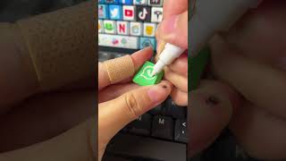 Drawing WhatsApp on the keyboard shorts diy art keyboard tiktok trending whatsapp artwork [upl. by Enomor469]