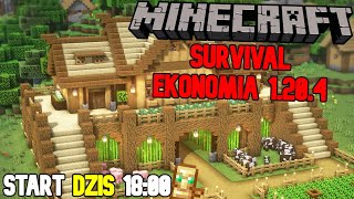 SERWER MINECRAFT SURVIVAL  DZIAŁKI NA WERSJE 1204 EKONOMIA [upl. by Onin458]