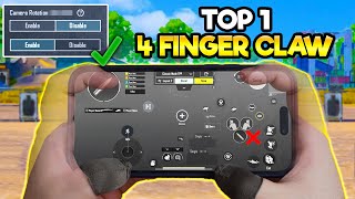 How To Get The Best 4 Finger Claw Control Setting  BGMI amp PUBG MOBILE [upl. by Rizzi860]