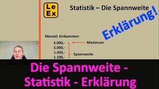 Statistik  Die Spannweite  Erklärung  LeEx rechnet [upl. by Somerville13]