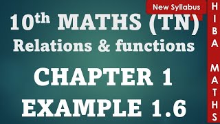 10th maths chapter 1 example 16 tn samacheer hiba maths [upl. by Teraj]