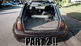 Working on the trunk set up on the mini cooper  PART 2 [upl. by Premer]