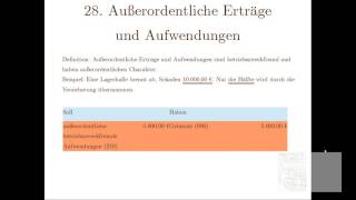 28 Buchhaltung einfach und kompakt Außerordentliche Erträge und Aufwendungen [upl. by Block]