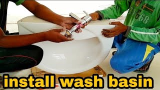 बेसिन और पेडस्टल कैसे लगाएं how to install washbasins and pedestal [upl. by Tanya]