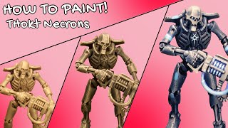 How to Paint THOKT DYNASTY Necron Warriors for Beginners  Necron Step by Step Guide [upl. by Johm313]