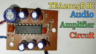 How to Make Mini Audio Amplifier Board with TEA2025B Ic Mini Audio amplifier circuit [upl. by Cosetta872]