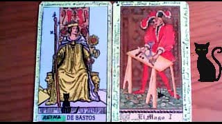 Combinaciones tarot con la REINA de Bastos  ARCANOS MAYORES Por TARA [upl. by Lilith]