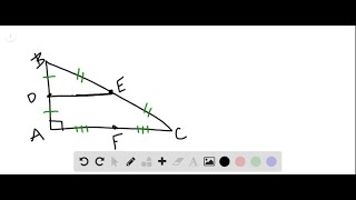 Given that ΔBAC is a right triangle and D E and F are m… [upl. by Plank]