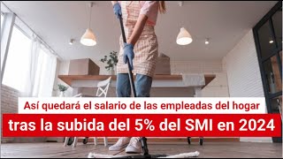 Así quedará el salario de las empleadas del hogar tras la subida del 5 del SMI en 2024 [upl. by Elenahc]