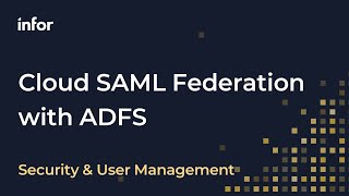 How to Leverage Cloud SAML Federation with the ADFS Identity Provider [upl. by Nnaynaffit]