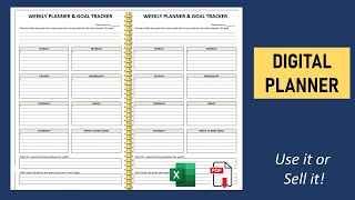 Step by Step Create your own Digital Planner  From EXCEL to PDF  Customize it Use it Sell it [upl. by Delilah]