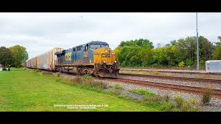 CSX 735 AC4400CW GE Locomotive Berea OH 2023 Train 1West Productionstm [upl. by Adnohryt299]