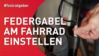 Federgabel am Fahrrad einstellen [upl. by Crompton]