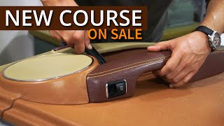 NEW COURSE How to wrap in leather a car door panel Upholstery Courses Tapiceria [upl. by Alletsirhc]