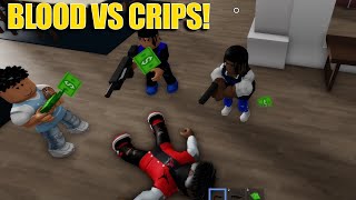 BLOOD VS CRIPS FROM RICH TO POOR ROBLOX BROOK HAVEN RP [upl. by Aerbma]