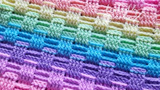 How to Crochet the Basketweave Stitch 🧶 [upl. by Eenar]