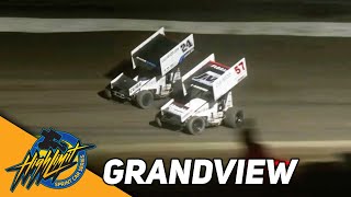 Kyle Larson vs Rico Abreu  2023 High Limit Sprints at Grandview Speedway [upl. by Eelaras]