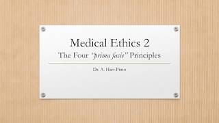 Medical Ethics 2  The Four Principles  Prima Facie Autonomy Beneficence NonMaleficence amp Justice [upl. by Segal46]