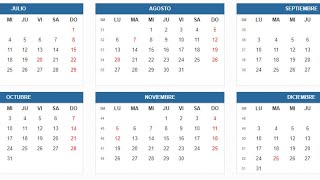 Colombia calendario festivos 2018 [upl. by Rehpotsirh]