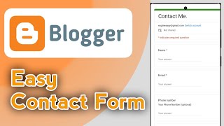 How to create a contact form on a blogger website using google forms [upl. by Anecusa]