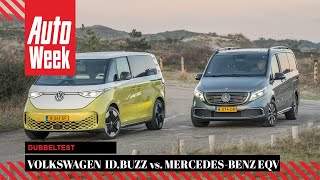 Volkswagen IDBuzz vs MercedesBenz EQV  AutoWeek dubbeltest [upl. by Menides]