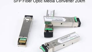 SFP Fiber Optic Media Converter 20km single fiber 1000M 1310 1550 [upl. by Neelrahs]