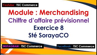 Merchandising  Chiffre daffaire prévisionnel Exercice 8 avec corrigé [upl. by Atin]