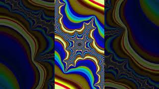 mindblowing shorts trippy Techno Fractal Wonderland A Blue amp Yellow Psychedelic Trip [upl. by Dunc]