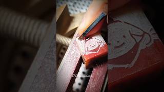 MANUAL SEAL CARVING hobbies seal sealcarving bear diy stamps tutorial asmrsounds fyp [upl. by Ressay]