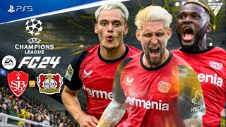 FC 24  Stade Brestois vs Leverkusen  Champions League 2024 Full Match ft Wirtz Adli  PS5™ 4K60 [upl. by Aihsatan515]