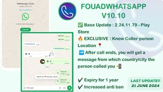 FOUAD WHATSAPP V1010 FINAL UPDATE JUNE 2024 [upl. by Gish]