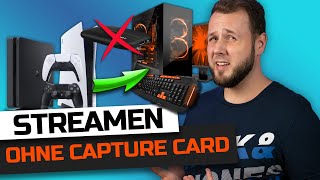 STREAMEN ohne CAPTURE CARD ohne Elgato PS4PS5 zum PC mit Overlays [upl. by Kraska]