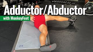 MonkeyFeet How To  Hip AdductorAbductor Stretch [upl. by Timotheus817]