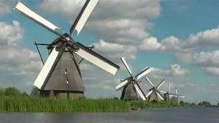 NETHERLANDS windmills of Kinderdijk hdvideo [upl. by Uzziel22]