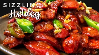 SIZZLING HOTDOG  QUICK AND EASY RECIPE easy homemade food [upl. by Cartie]