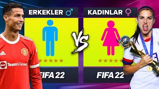 KADINLAR vs ERKEKLER  FIFA 22 KARİYER MODU KAPIŞMA [upl. by Nivonod]