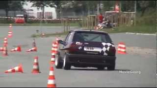 Nicole Biegler VW Polo G40 ihre 1Saison beim Auto Slalom in 2012 hier in Bönen und Werl [upl. by Eirolam]