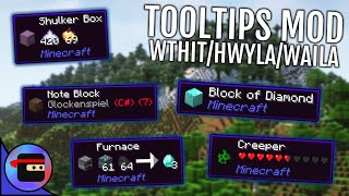 WTHIT USEFUL Tooltip Mod HWYLAWAILA  Minecraft Mod Tutorial [upl. by Rolyak]