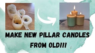 DIY Pillar Candles  Recycling old ones [upl. by Mcmath]