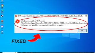 FIXED Win32Bridgeserverexe Startup Error in Windows 10  3 solution  2024 [upl. by Almita486]