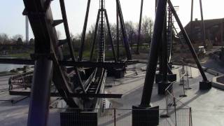 Heide Park Soltau Neuheit 2011 Dive Coaster quotKrakequot erste Aufnahmen  720p [upl. by Ahsiym]