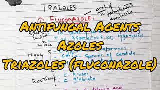 Fluconazole  Triazoles   Azoles  Antifungal Agents  Pharmacology [upl. by Yedarb91]