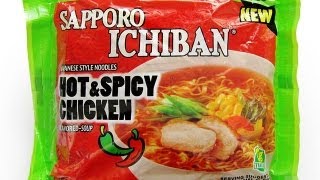 No4831 Sapporo Ichiban USA Hot amp Spicy Chicken サッポロ一番 [upl. by Fons]