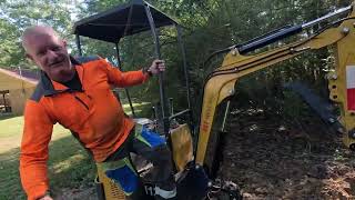 Chinese mini excavator better than a shovel [upl. by Wood944]