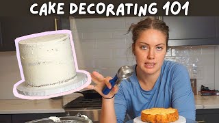 Cake Decorating for Beginners  How to Crumb Coat a Cake like a Pro [upl. by Naleek]