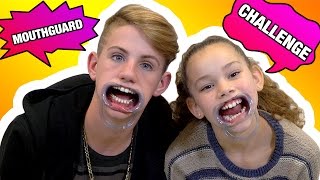 MOUTHGUARD CHALLENGE MattyBRaps vs Olivia Haschak [upl. by Kati186]